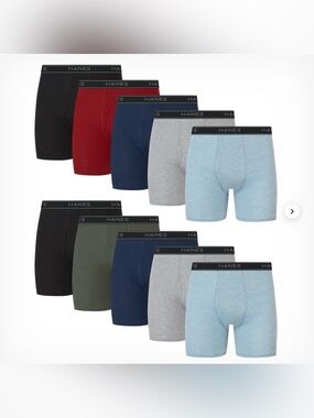 Hanes Men's Cotton Boxer Briefs, 10-Pack